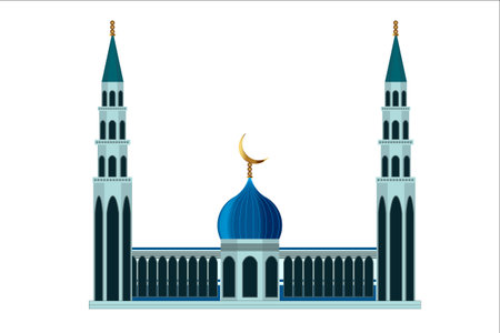 islamic mosque design with vintage styleのイラスト素材