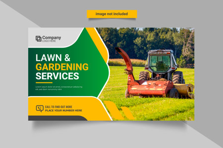 Vector agriculture farming services web banner template and agro farm services bannerのイラスト素材