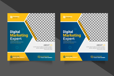 Vector digital marketing live webinar and corporate social media post template designのイラスト素材