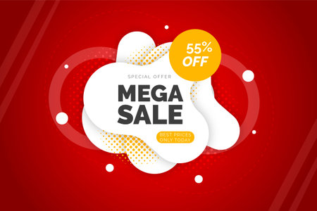 Mega sale discount banner promotion backgroundのイラスト素材