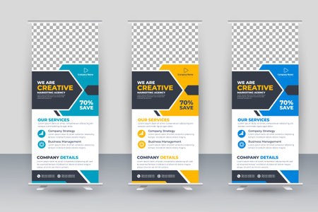 Vector business roll up display standee for presentation purposeのイラスト素材