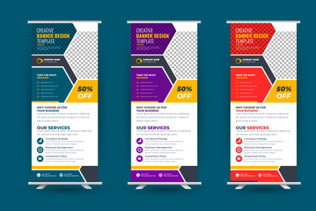 Vector business roll up display standee for presentation purposeのイラスト素材