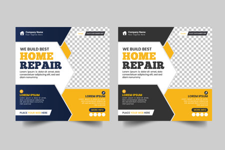 Vector simple plumber service advertisement poster design for marketing handyman and houseのイラスト素材