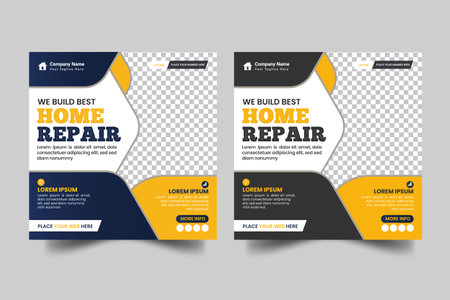 Vector simple plumber service advertisement poster design for marketing handyman and houseのイラスト素材