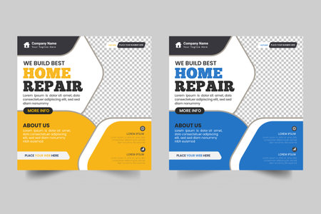 Vector simple plumber service advertisement poster design for marketing handyman and houseのイラスト素材