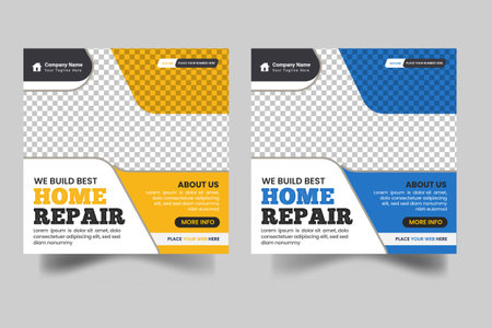 Vector simple plumber service advertisement poster design for marketing handyman and houseのイラスト素材