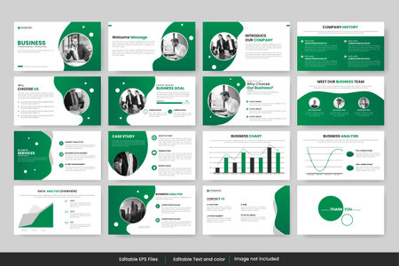 Vector  business presentation slides template design minimalist business layout template designのイラスト素材