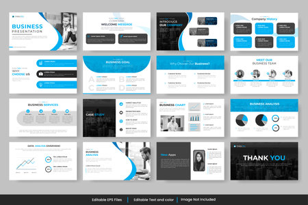 project proposal powepoint presentation template design or business proposal designのイラスト素材