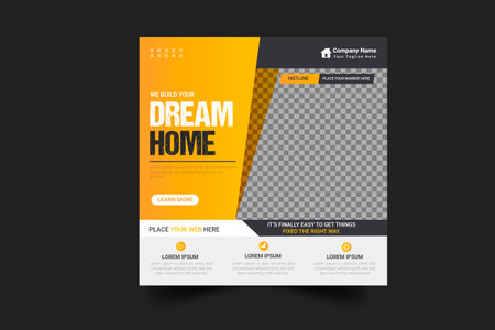 Vector handyman home repair  social media post  and web bannerのイラスト素材