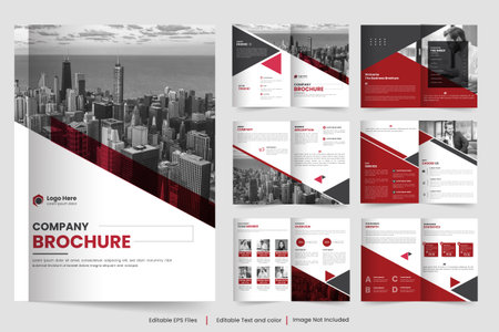 Vector brochure template design and company brochure template layout designのイラスト素材