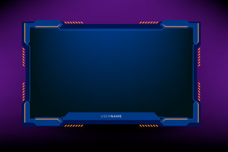 Twitch stream overlay package including facecam overlay set , offline, starting soon, twitch panelsのイラスト素材