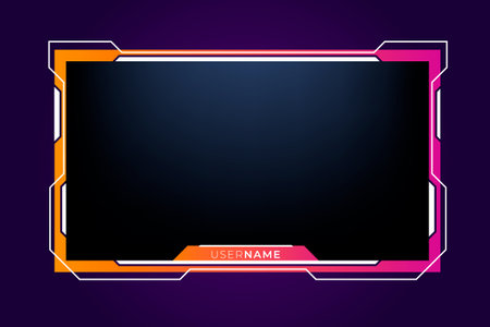 Twitch stream overlay package including facecam overlay set , offline, starting soon, twitch panelsのイラスト素材