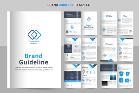 Minimalist luxury brand guide templateのイラスト素材