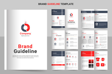 Minimalist luxury brand guide templateのイラスト素材