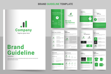 Minimalist luxury brand guide templateのイラスト素材