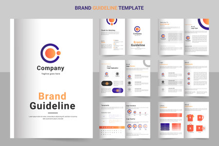 Minimalist luxury brand guide templateのイラスト素材