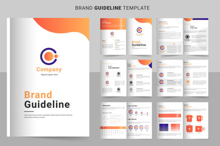 Minimalist luxury brand guide templateのイラスト素材