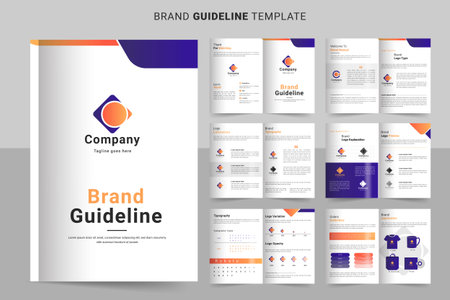 Minimalist luxury brand guide templateのイラスト素材