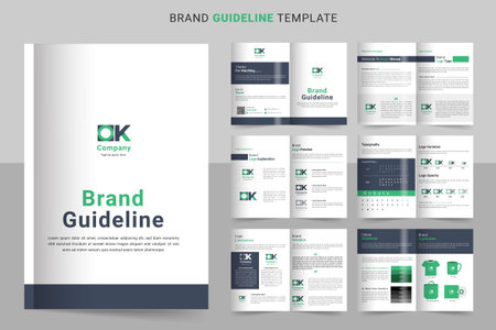Minimalist luxury brand guide templateのイラスト素材
