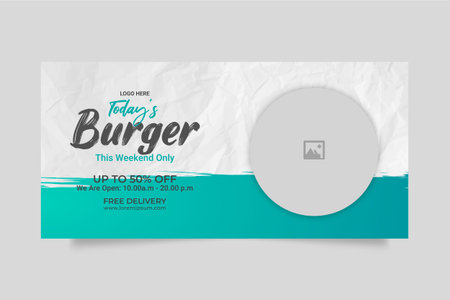 Food restaurant web banner templateのイラスト素材
