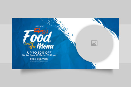 Food restaurant web banner templateのイラスト素材