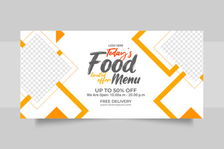 Food restaurant web banner templateのイラスト素材