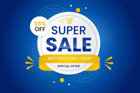 Vector gradient blue colored sale banner and Sale  banner discount promotion blue background conceptのイラスト素材