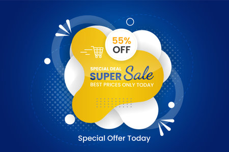 Vector gradient blue colored sale banner and Sale  banner discount promotion blue background conceptのイラスト素材
