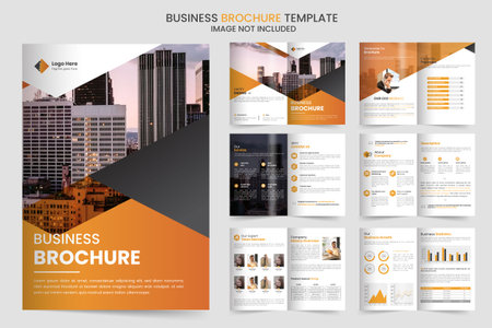 Brochure template layout design and corporate minimal company profile multipage brochure templateのイラスト素材