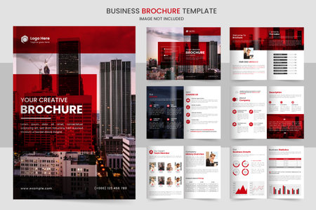 Brochure template layout design and corporate minimal company profile multipage brochure templateのイラスト素材