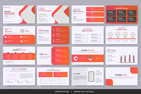 Vector corporate business presentation and business portfolio, profile design, project report, corporate profileのイラスト素材