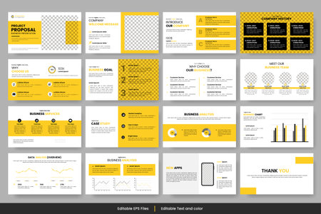 Vector corporate business presentation and business portfolio, profile design, project report, corporate profileのイラスト素材