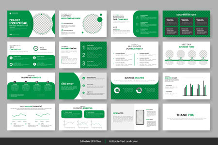 Vector corporate business presentation and business portfolio, profile design, project report, corporate profileのイラスト素材