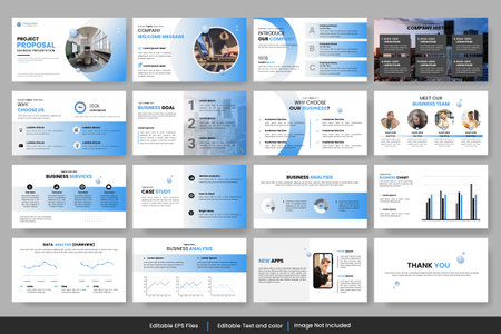 Vector corporate business presentation and business portfolio, profile design, project report, corporate profileのイラスト素材