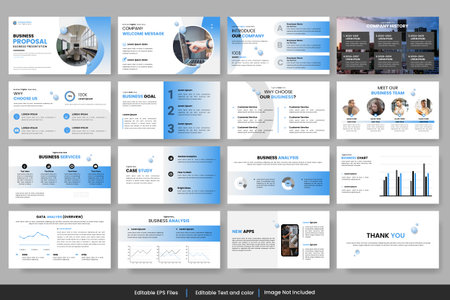 Vector corporate business presentation and business portfolio, profile design, project report, corporate profileのイラスト素材