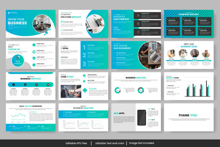 Vector corporate business presentation and business portfolio, profile design, project report, corporate profileのイラスト素材
