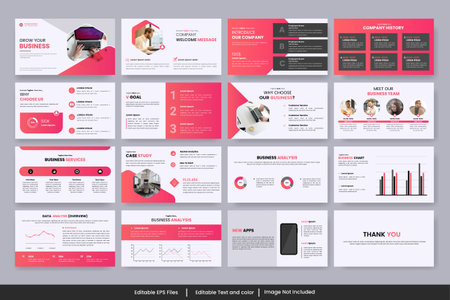 Vector corporate business presentation and business portfolio, profile design, project report, corporate profileのイラスト素材