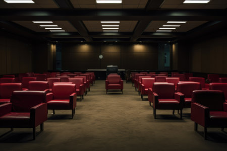 corporate office room with empty seats , luxury office room decoration for business purpose ai generatorの素材