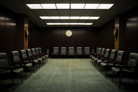 corporate office room with empty seats , luxury office room decoration for business purpose ai generatorの素材