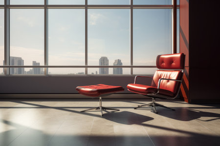 corporate office room with empty seats , luxury office room decoration for business purpose ai generatorの素材