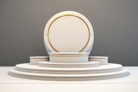 3d podium for product presentation on color background luxury style 3d model Ai generatorの素材