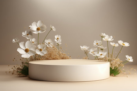 3d podium for product presentation on color background luxury style 3d model Ai generatorの素材