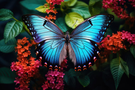 Beautiful Butterfly, Dreamy fantasy magical butterflies, soft light colors wings, Ai Generatedの素材