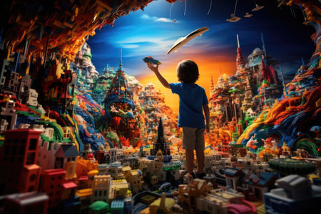 Joyous moment of a kid engrossed in play, creating a world of wonder with vibrant and colorful lego pieces --ar 3:2 --v 5.2 Job ID: 4e0636a8-7e14-4579-85e7-07f91ac8c5beの素材