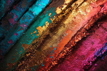 Colorful Abstract Background with Shimmering Metallic Colors Ai generatedの素材