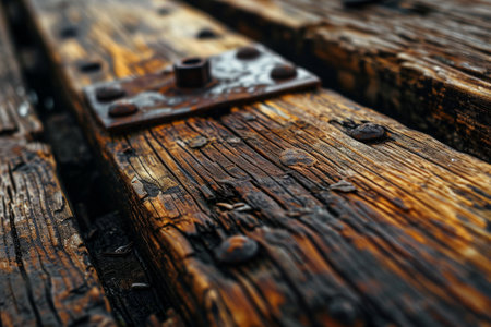 Close Up Image of Wooden AI generatedの素材