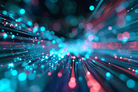 Data flow concept background, Data stream background of the internet for global communication of a computer cloud AI generatedの素材