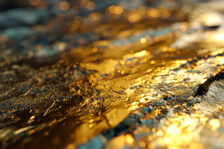 Gold metallic foil texture smooth, Smooth curved gold metallic foil texture backgrounds Ai generatedの素材