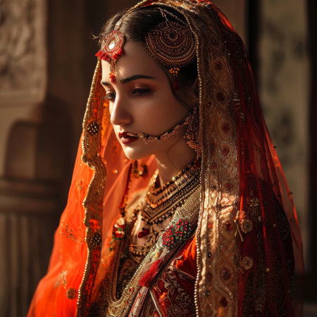 Indian woman ready for marriage Ai generatedの素材