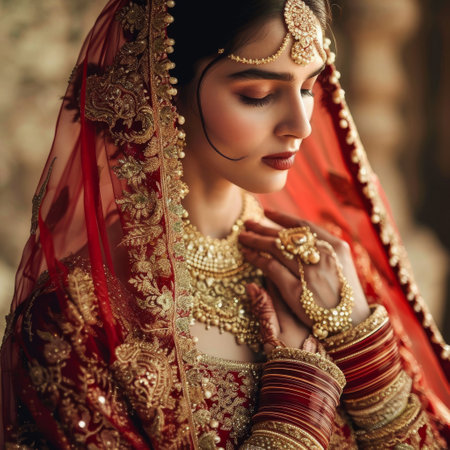 Indian woman ready for marriage Ai generatedの素材